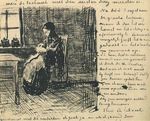 Woman at the Window, Knitting